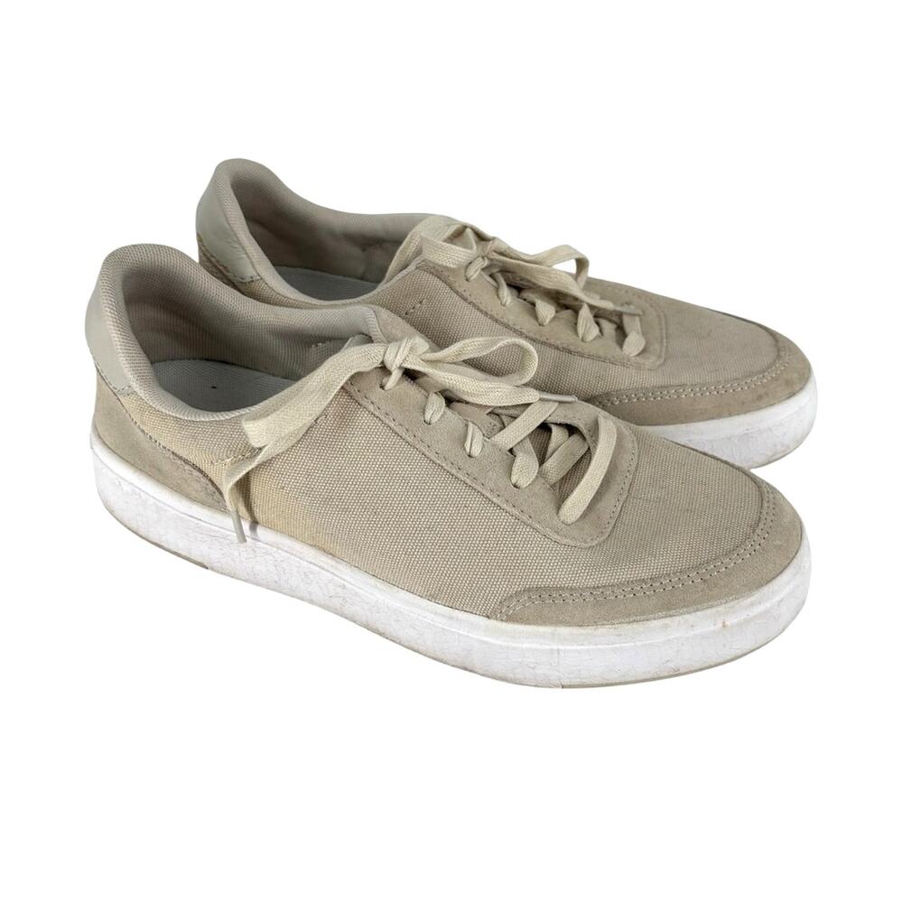 Kizik Hands Free Canvas Sneakers Womens 10W Mens 8.5W Off White G2FC DPRABW01-2E